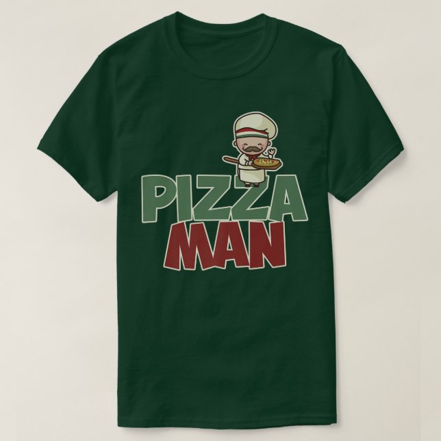 Pizza Man Italia Food Pizza Älskare Food Älskare P T Shirt (Design framsida)