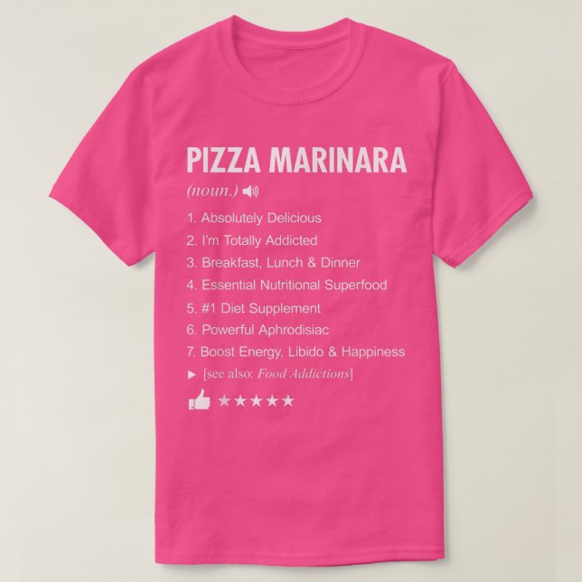 Pizza Marinara Definition betyder Funny T Shirt (Design framsida)