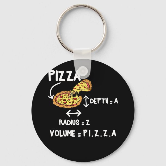 Pizza Math Circle Mathmatics Forms Nyckelring (Framsida)