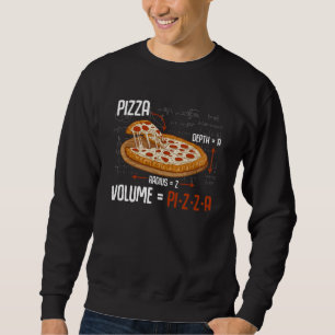 Pizza Mathematics Formula Physics Science Foodie Lång Ärmad Tröja