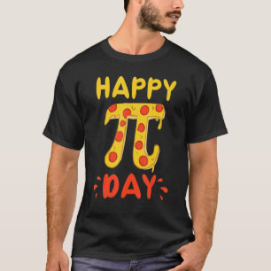 Pizza Mathematics Pi Symbol T lycklig Pi Day Paj D Shirt