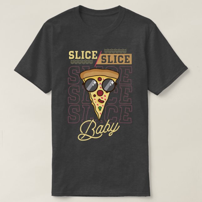 Pizza med ostcrust och segment för segment, segmen t shirt (Design framsida)