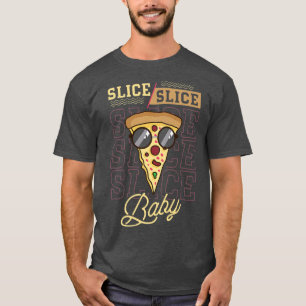 Pizza med ostcrust och segment för segment, segmen t shirt