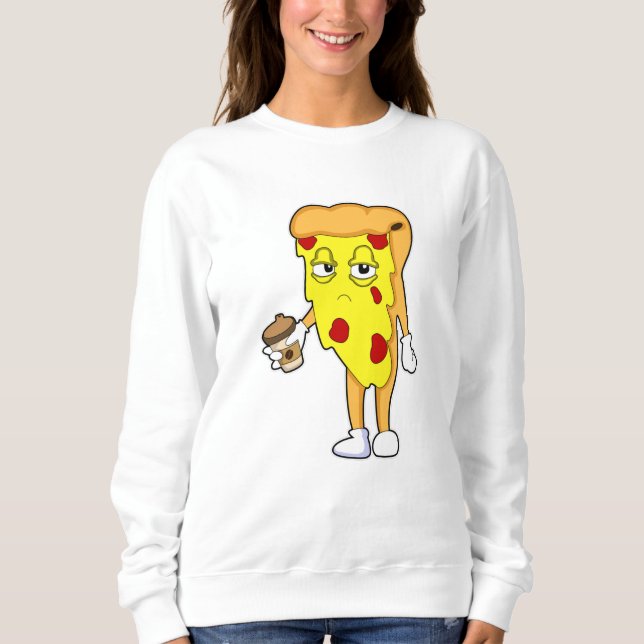 Pizza med Salami Cheese & Coffee T Shirt (Framsida)