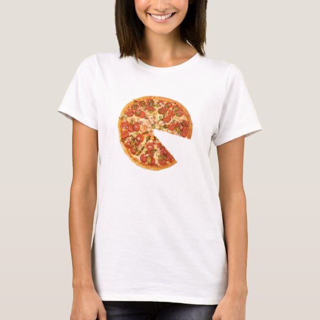 Pizza med segmentmatchande Baby-bokostym som sakna T Shirt (Framsida)