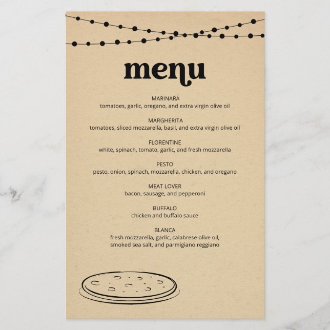 Pizza Menu (Framsida)