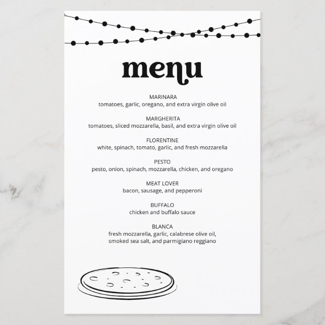 Pizza Menu (Framsida)