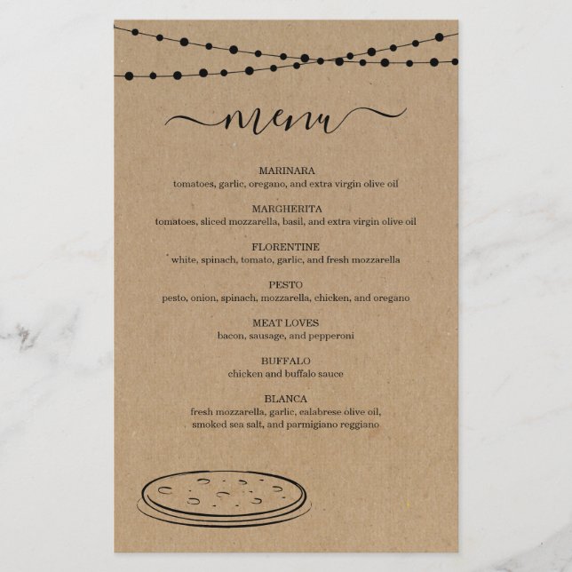 Pizza Menu (Framsida)