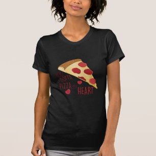 Pizza min hjärta tee shirt