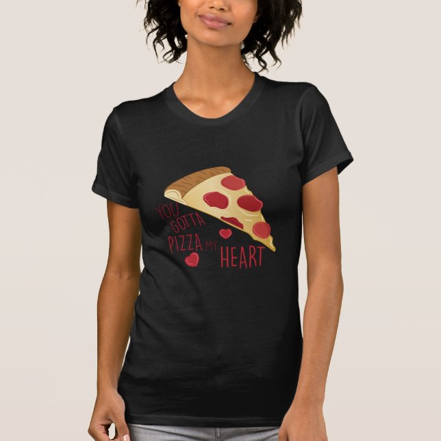 Pizza min hjärta tee shirt (Framsida)