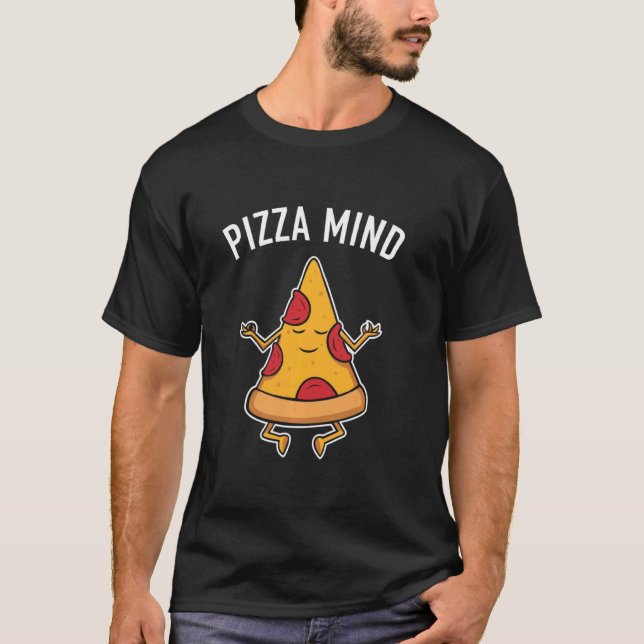 Pizza Mind Peace of Mind Funny Pun Pepperoni Pizza T Shirt (Framsida)