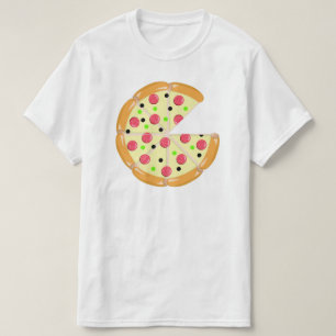 Pizza mindre än ett segment Fars dag Manar White T Shirt