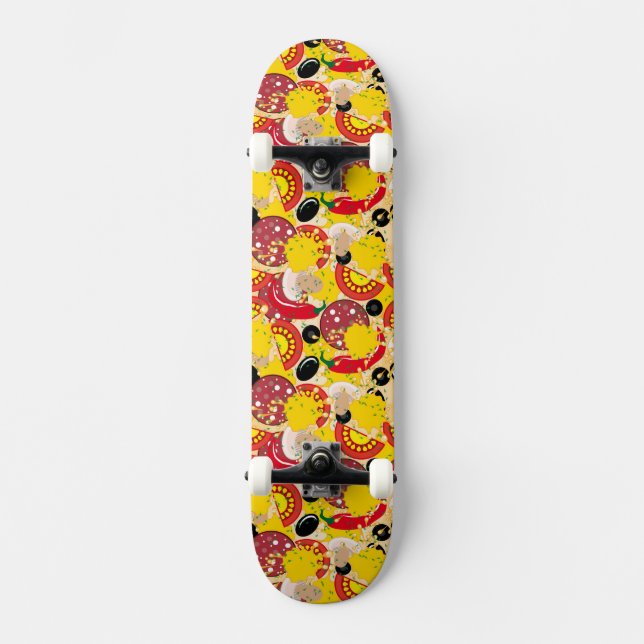 Pizza Mini Skateboard Bräda 18,5 Cm (Framsida)