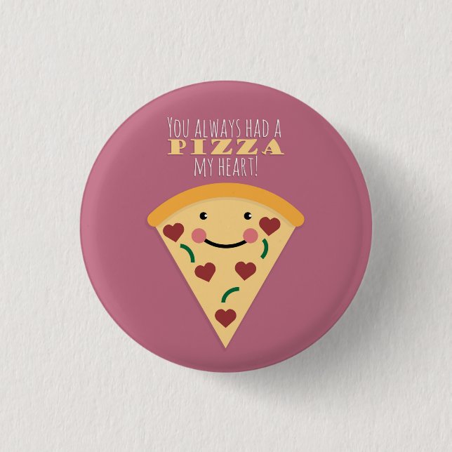 Pizza mitt hjärta knapp (Framsida)