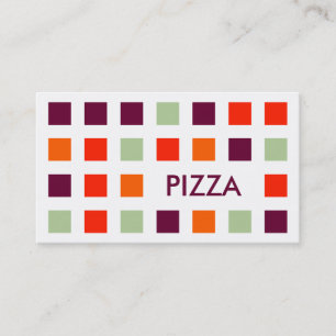 PIZZA (modets kvadrater) Visitkort