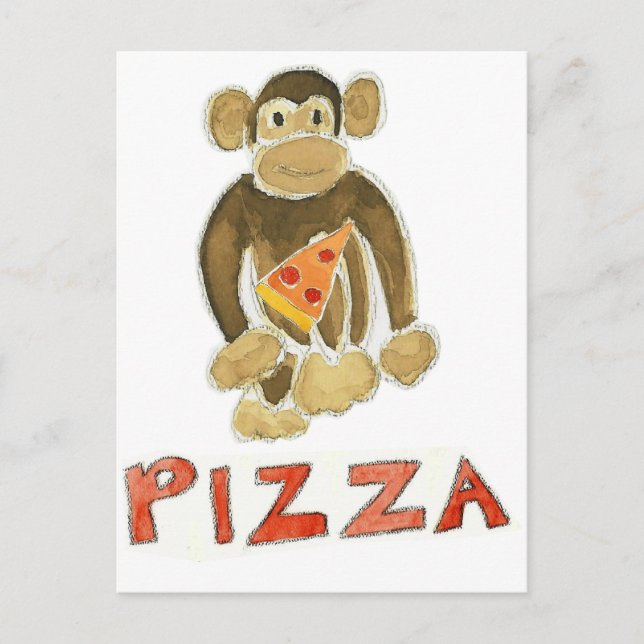 Pizza Monkey Vykort (Framsida)
