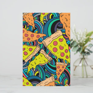 Pizza mönster brevpapper