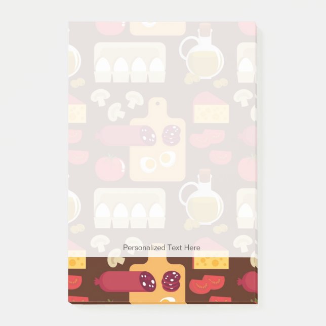 Pizza Mönster Post-it Block (Framsida)