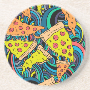 Pizza mönster underlägg sandsten
