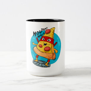 Pizza moutant Två-Tonad mugg