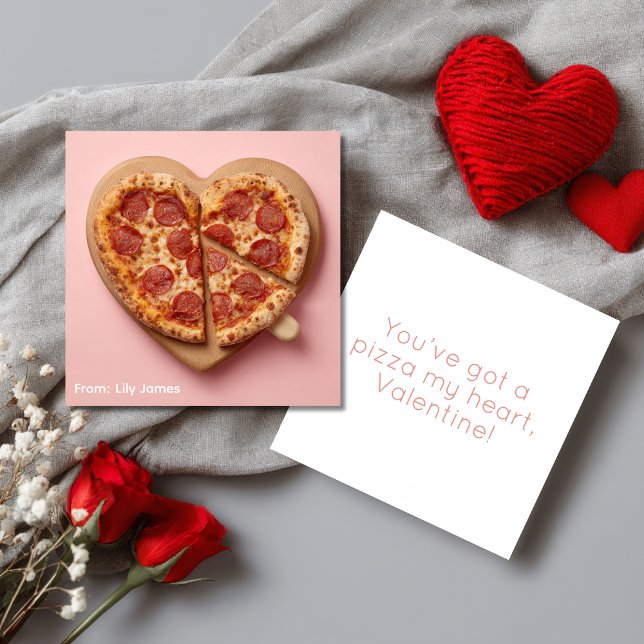 Pizza My Heart Alla hjärtans dag Julkort (Skapare uppladdad)