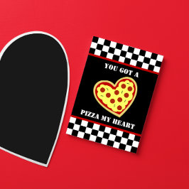 Pizza My Heart Home Slice Valentine Day Helgkort