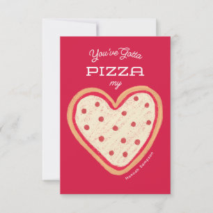 Pizza My Heart Pizza Classroom Valentine Inbjudningar
