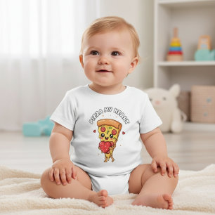 Pizza My Heart Söt Matbaby & Småbarn T Shirt