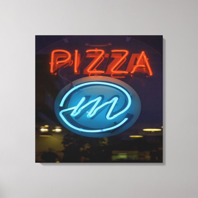 Pizza Neon-tecken Canvastryck (Framsida)