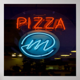 Pizza Neon-tecken Poster