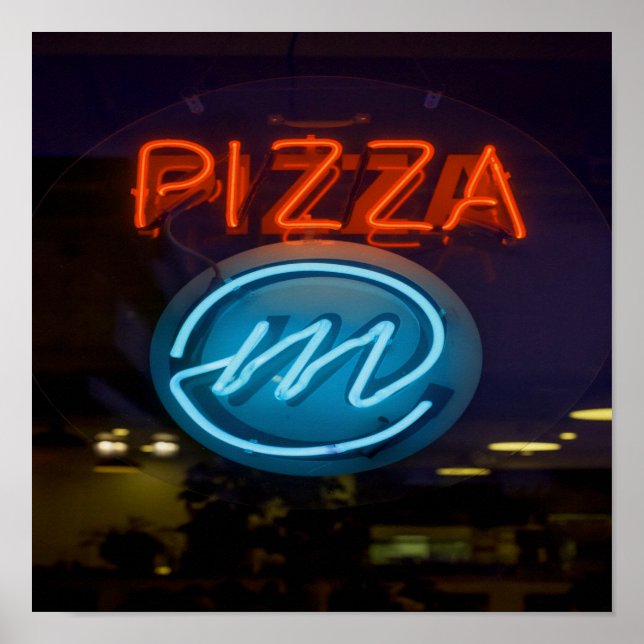 Pizza Neon-tecken Poster (Framsidan)