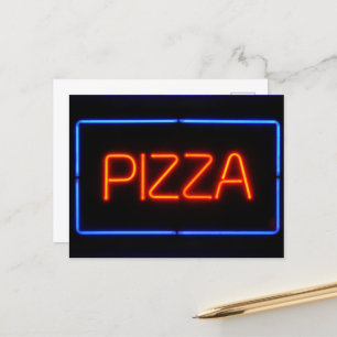 PIZZA Neon-tecken Vykort