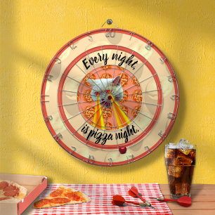Pizza Night Cat Dart Board Darttavla