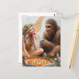 Pizza Night Sasquatch och Fairy Vykort