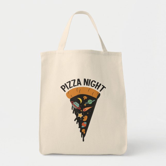 Pizza Night Space Tygkasse (Framsidan)