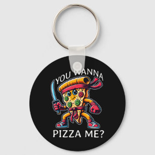 Pizza Ninja Karate Stil Du Vill Pizza Mig Tee Fo Nyckelring