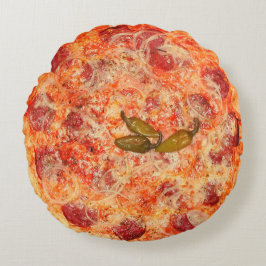 Pizza Novelty Rund Kudde