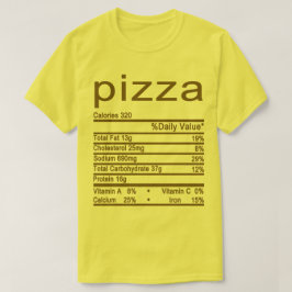 pizza Nutrition Facts etikett T Shirt