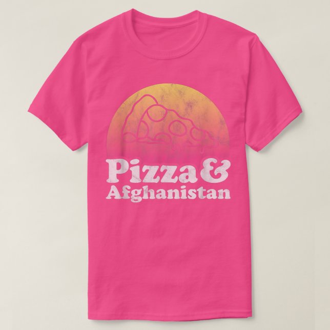 Pizza och Afghanistan T Shirt (Design framsida)