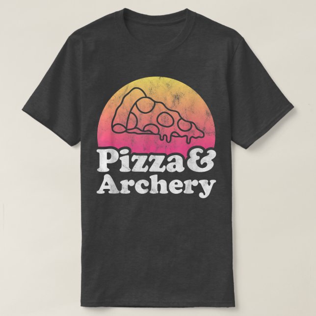 Pizza och Archery  T Shirt (Design framsida)