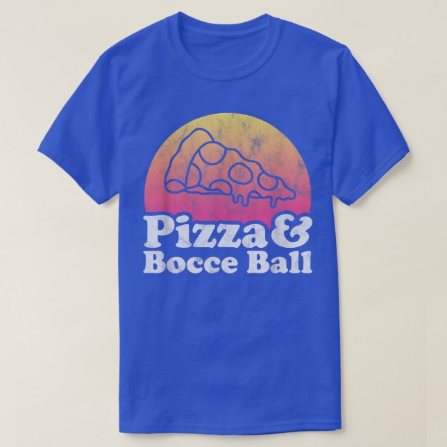 Pizza och Bocce Boll T Shirt (Design framsida)