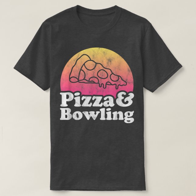 Pizza och Bowling T Shirt (Design framsida)