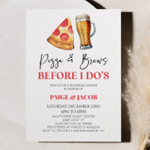 Pizza och Brews innan jag gör det! Rehearsal Dinne