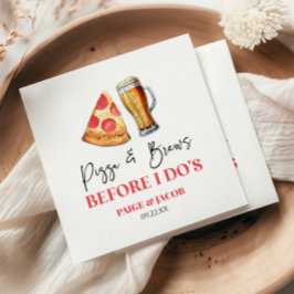 Pizza och Brews innan jag gör en repetitionsmiddag Pappersservett