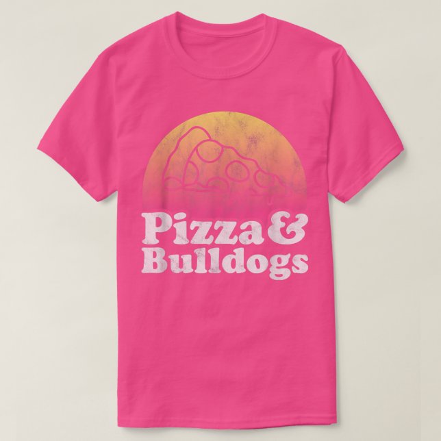 Pizza och Bulldog T Shirt (Design framsida)