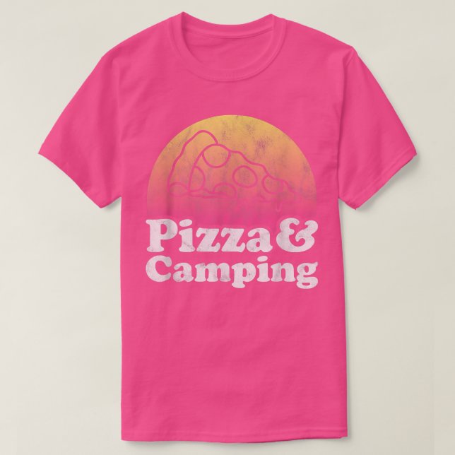 Pizza och Camping T Shirt (Design framsida)