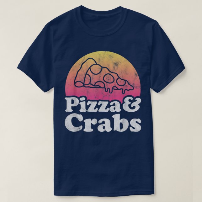 Pizza och Crabs eller Crab  T Shirt (Design framsida)
