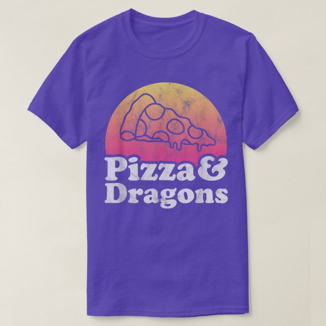Pizza och Dragons eller Dragon 13772921 T Shirt (Design framsida)
