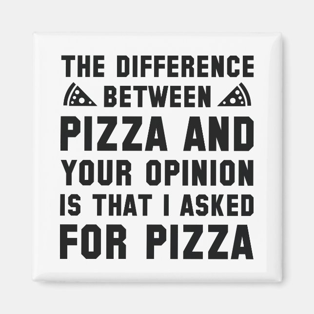 Pizza och er åsikt magnet (Framsidan)