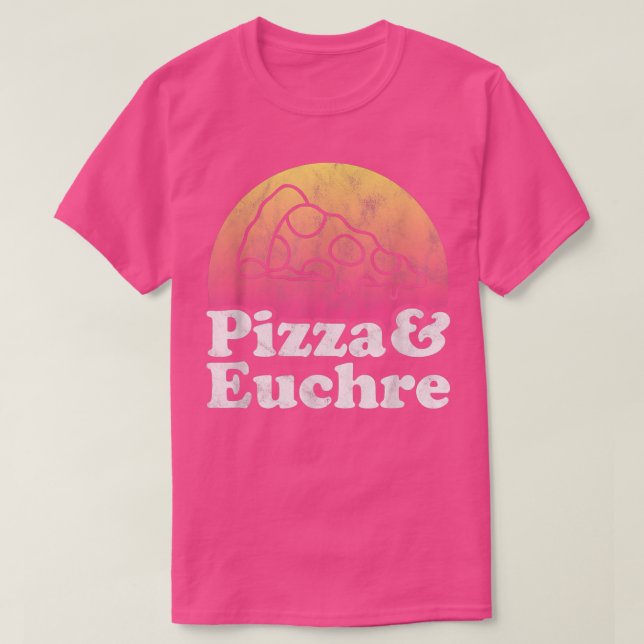 Pizza och Euchre T Shirt (Design framsida)